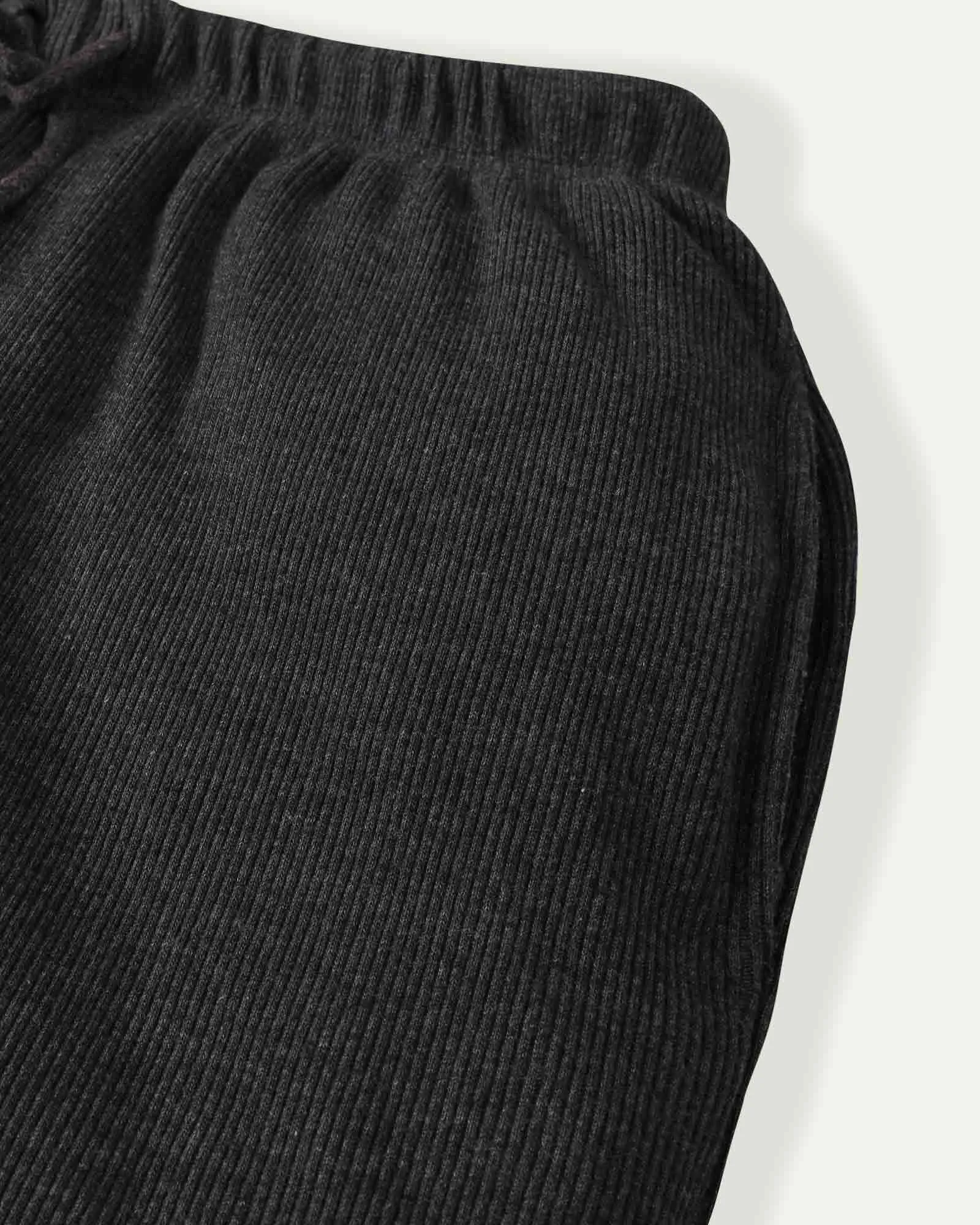 Grey Ribbed Pants