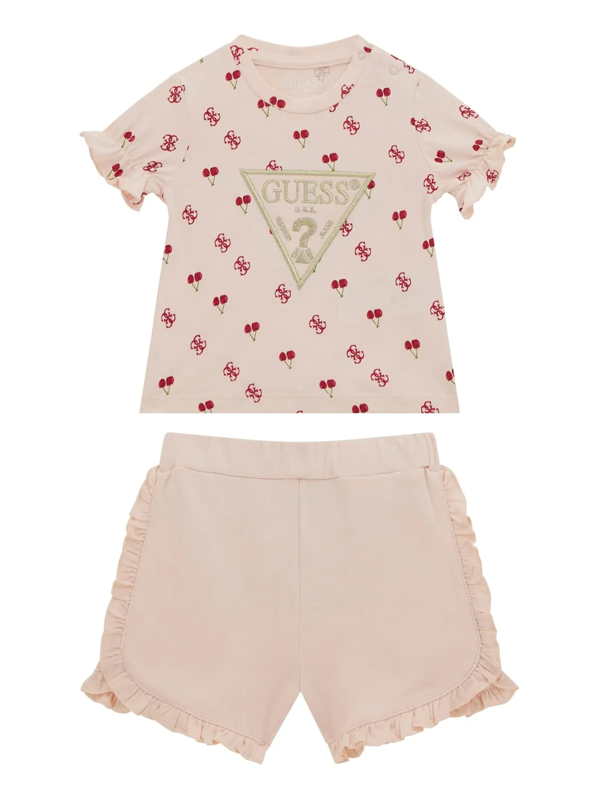Guess Baby Girls Short Sleeve T-Shirt and Shorts Set