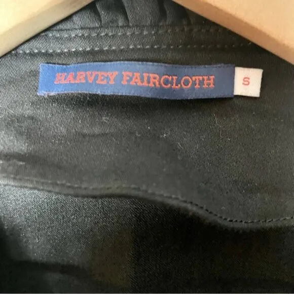 Harvey Faircloth  Ruffle Collar Crop Denim Jacket in Black