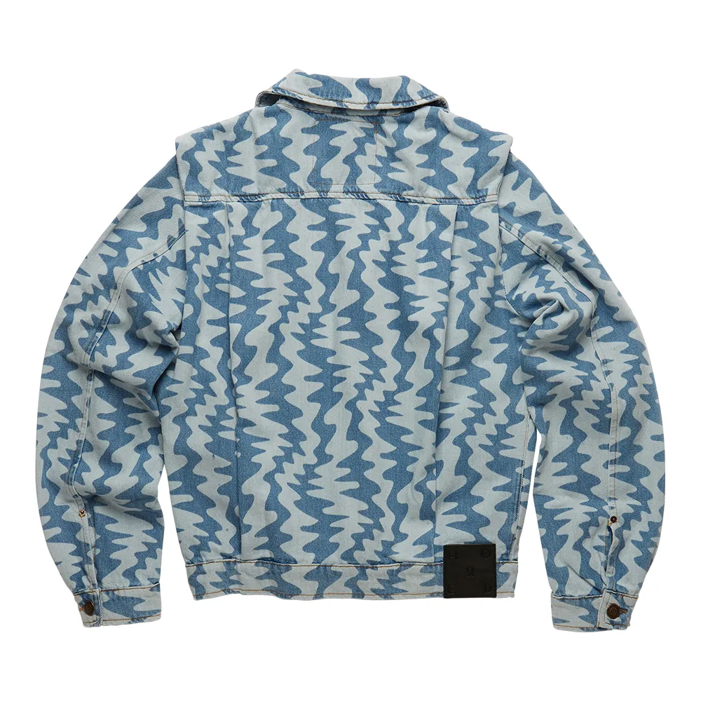 HATYA Men's Blue Waves Jacket