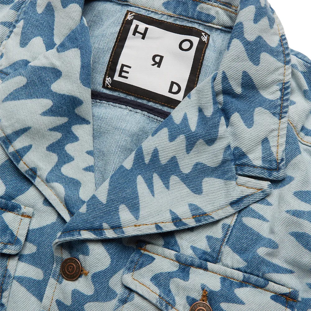 HATYA Men's Blue Waves Jacket