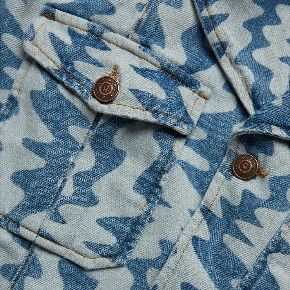 HATYA Men's Blue Waves Jacket