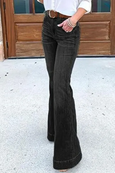 Hazel Blues® | Flare Jeans with Pockets