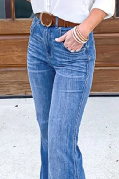 Hazel Blues® | Flare Jeans with Pockets