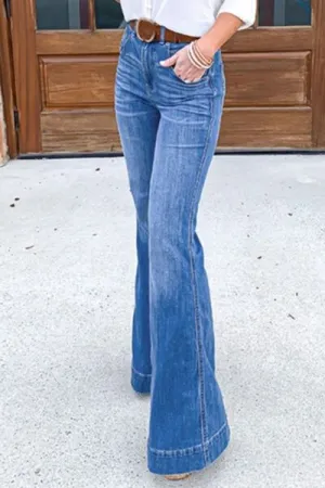 Hazel Blues® | Flare Jeans with Pockets