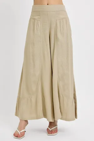 Hazel Blues® |  RISEN Shirring Detail Wide Leg Pants