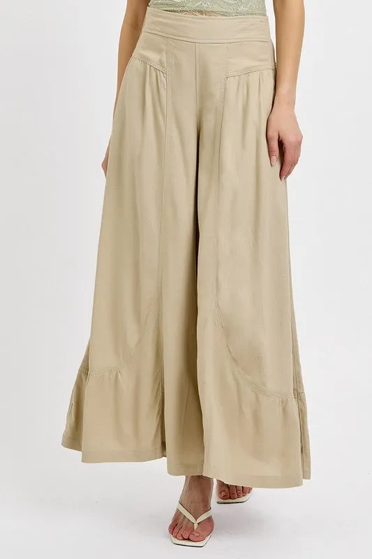 Hazel Blues® |  RISEN Shirring Detail Wide Leg Pants