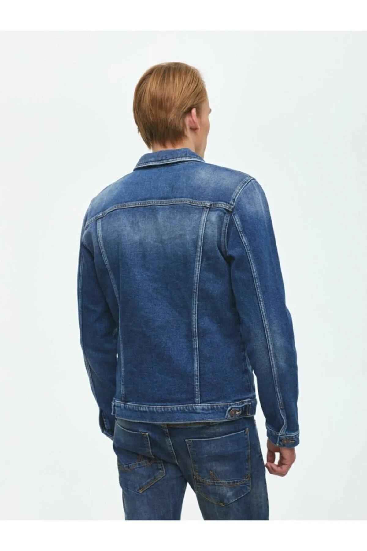 HB Mens Denim Jacket Stretchable Fine Lycra