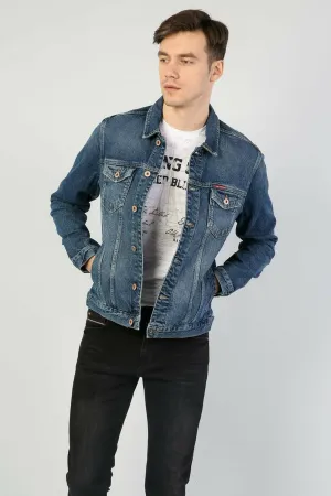 HB Mens Denim Jacket Stretchable Fine Lycra