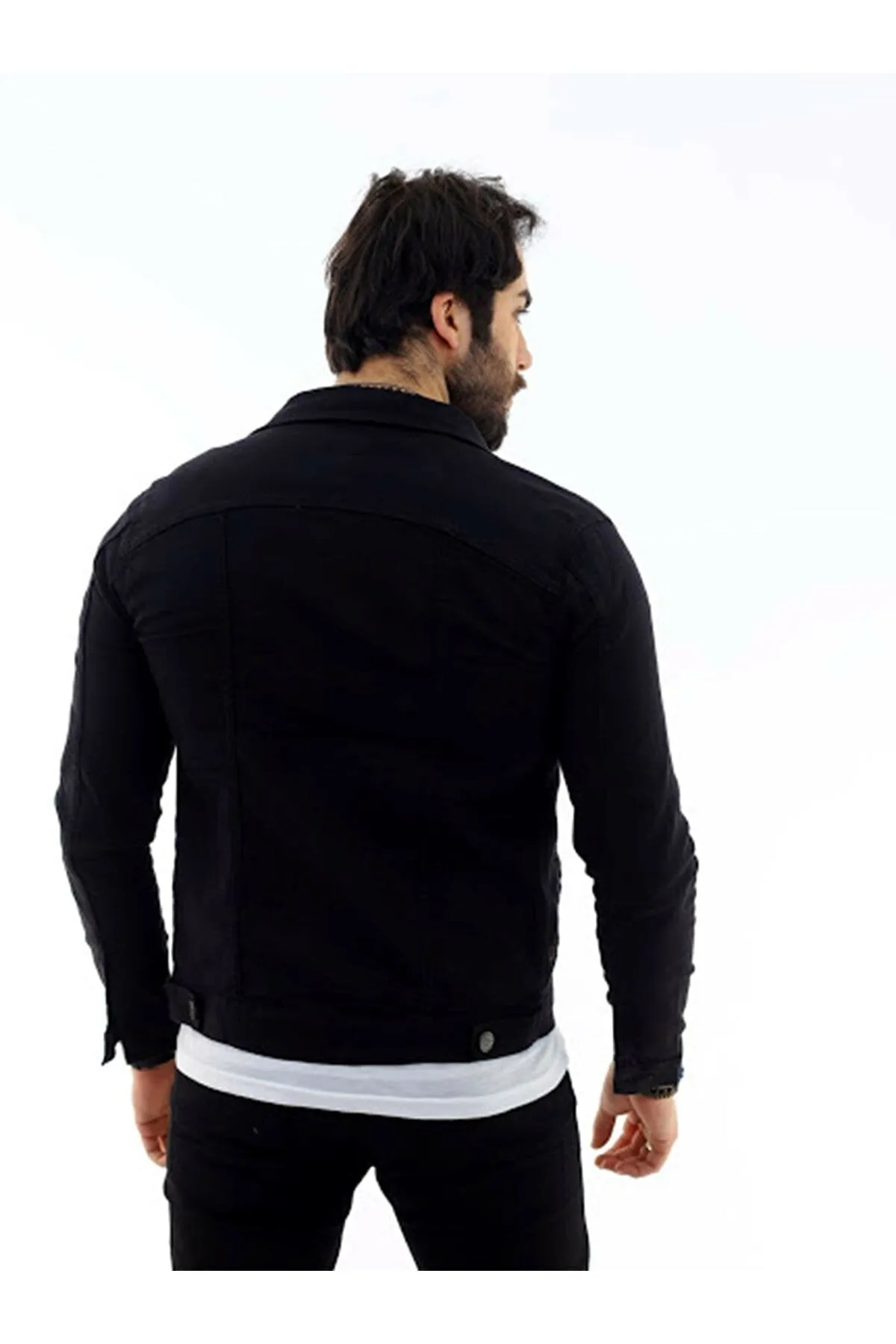 HB Mens Denim Jacket Stretchable Fine Lycra
