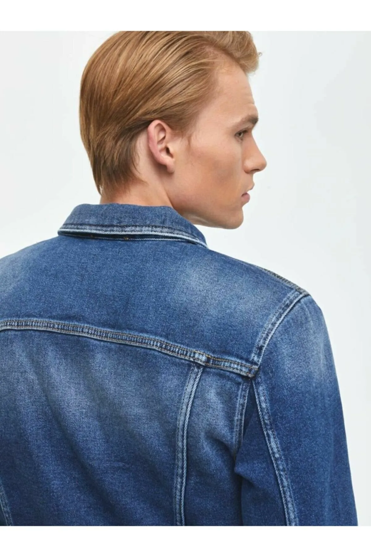 HB Mens Denim Jacket Stretchable Fine Lycra