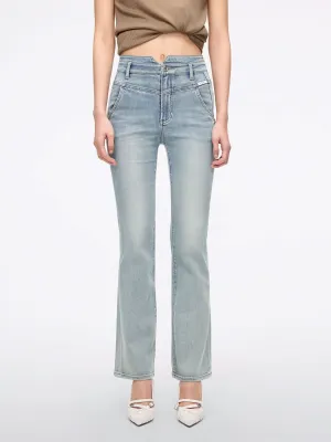 High Waisted Flare Jeans-ALICE