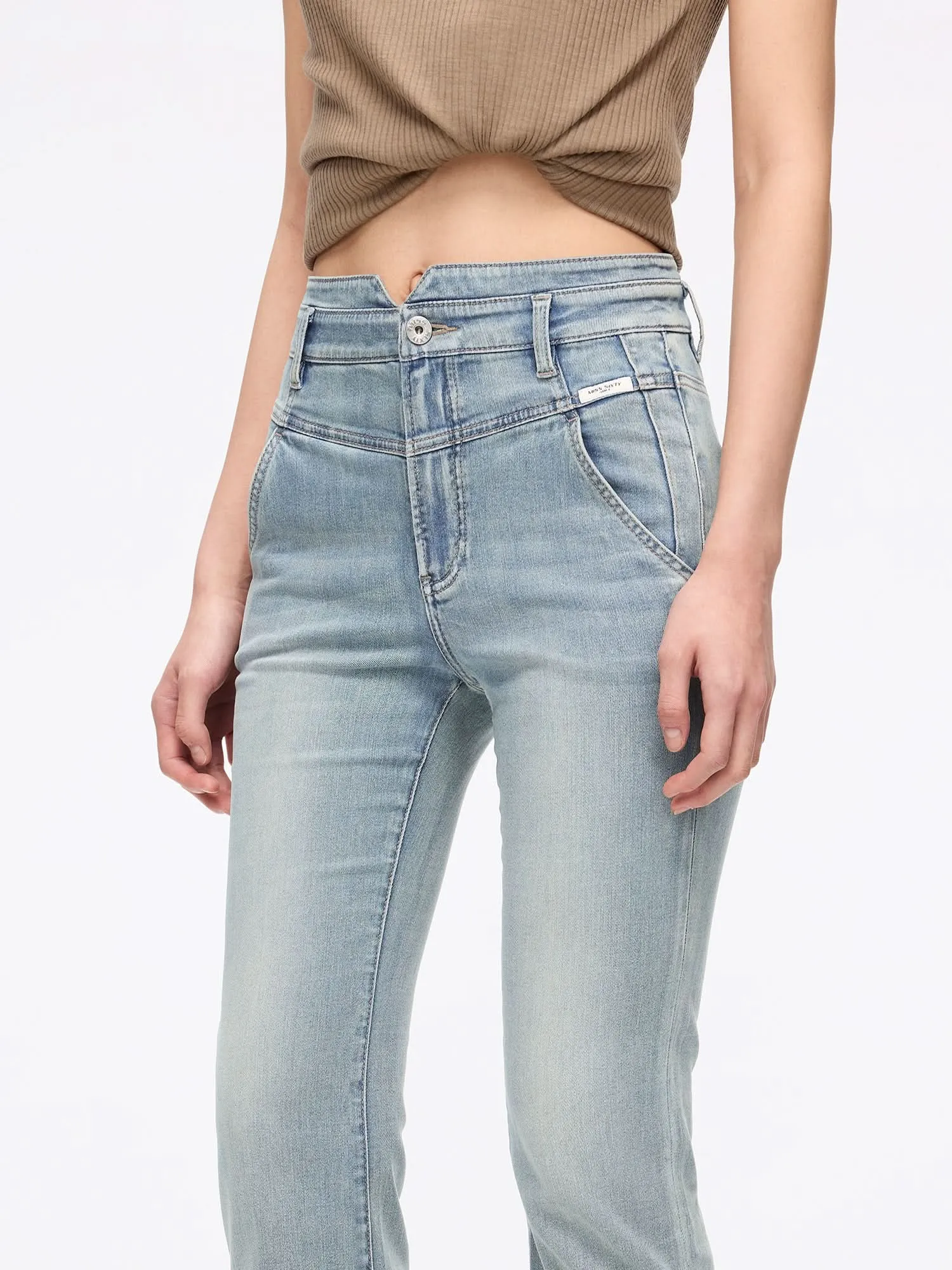 High Waisted Flare Jeans-ALICE