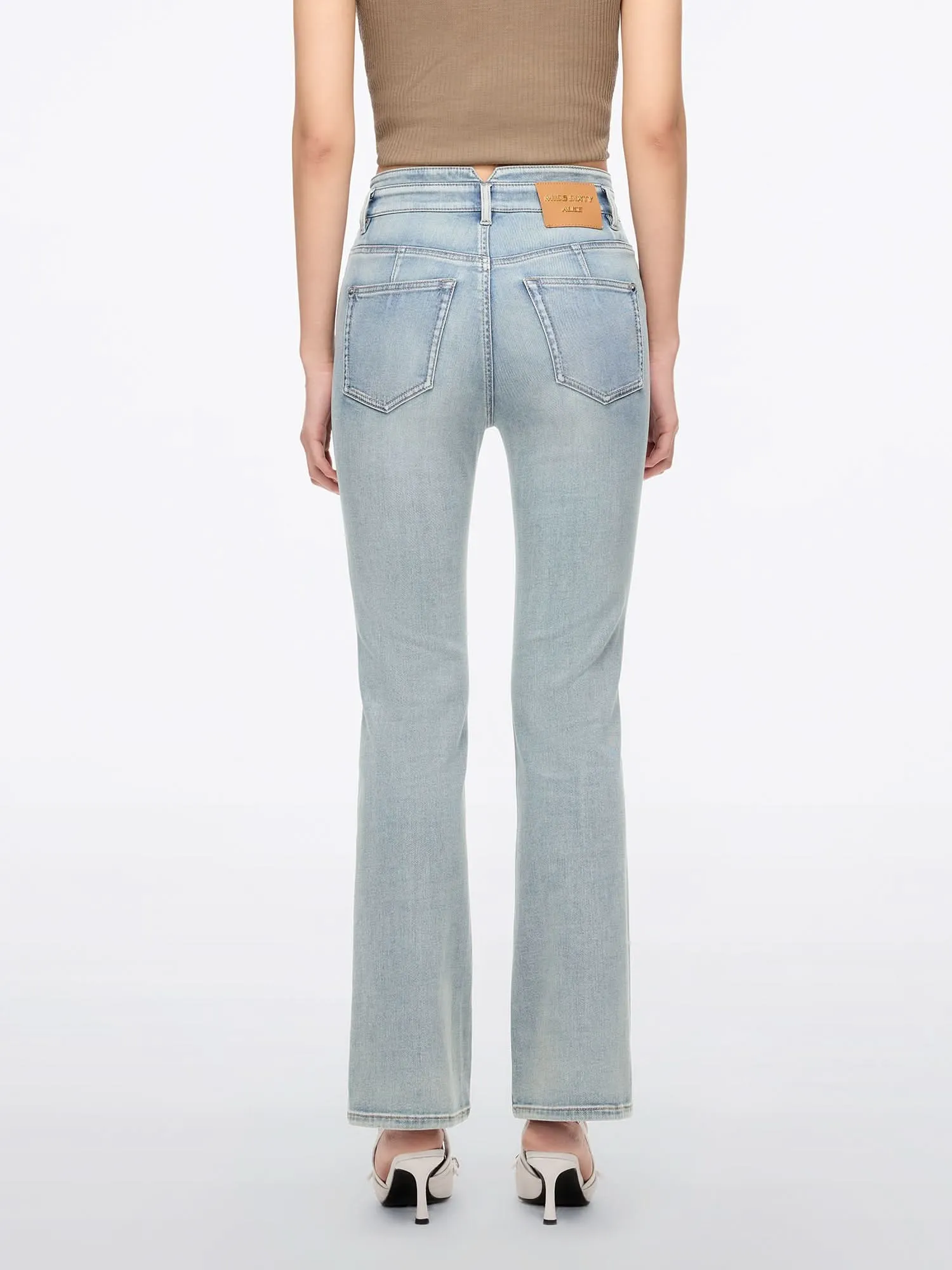 High Waisted Flare Jeans-ALICE