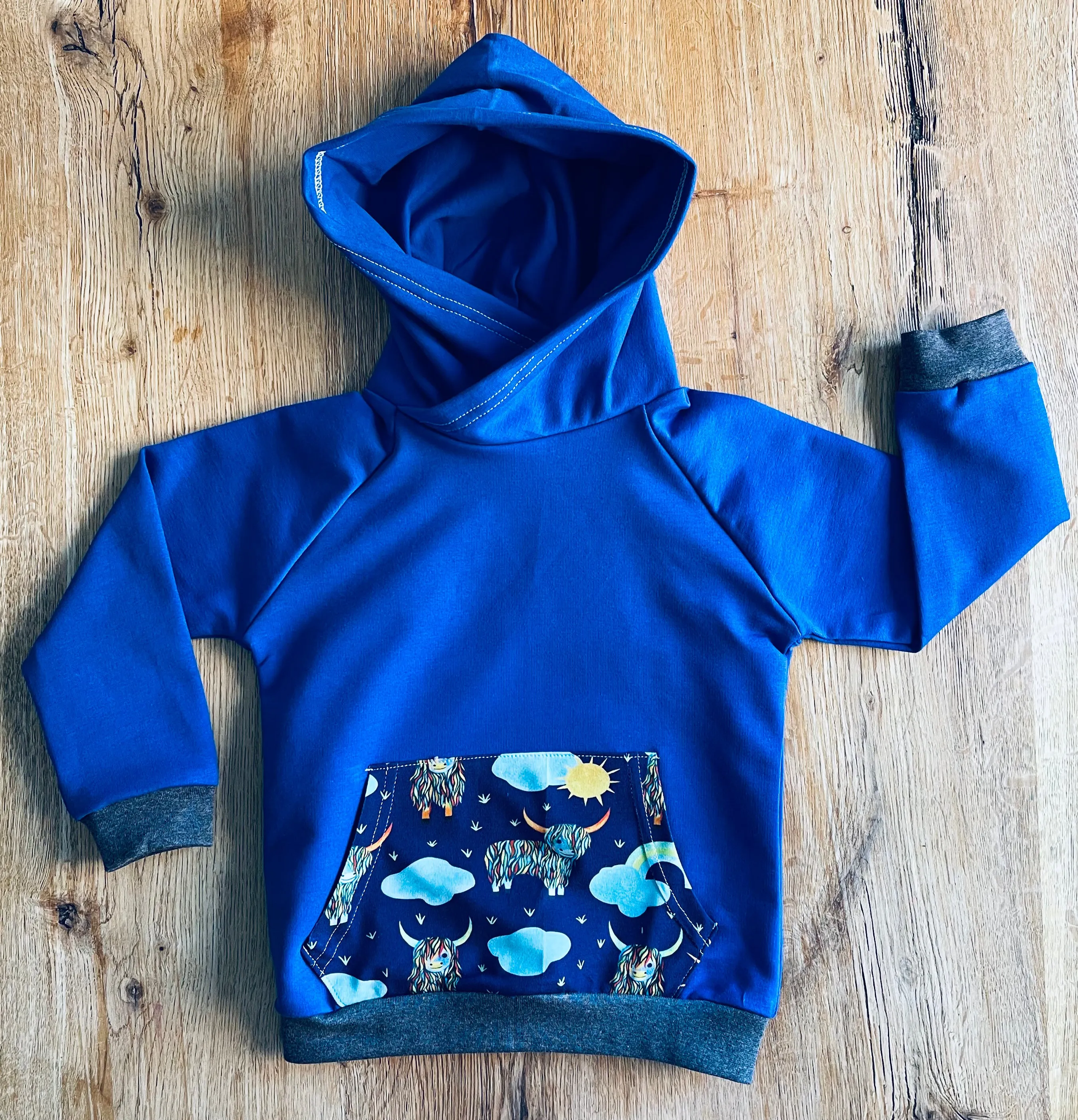 Highland Cow Hoodie - Age 2