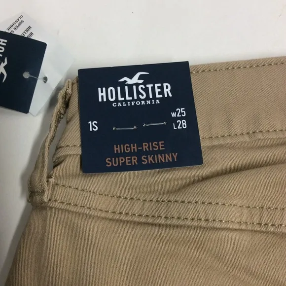 Hollister Women’s Tan High Rise Super Skinny 1S