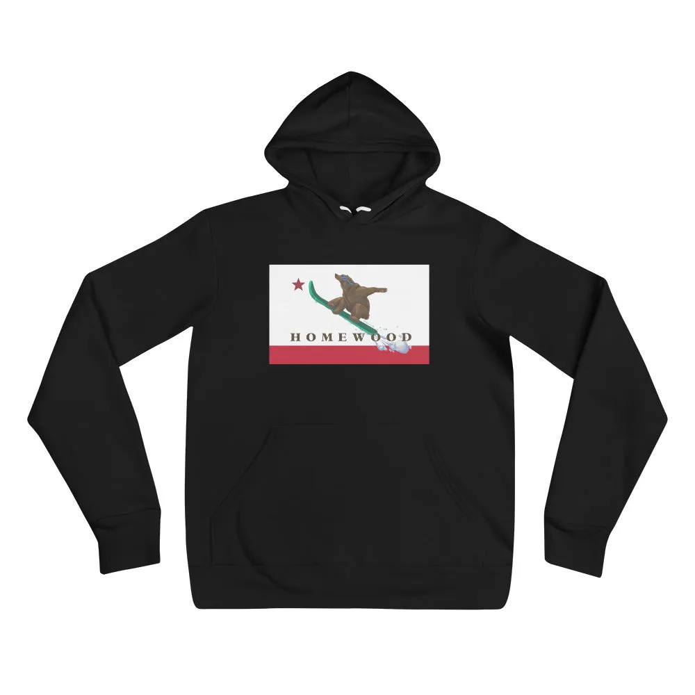 Homewood CA Flag Snowboard Hoodie