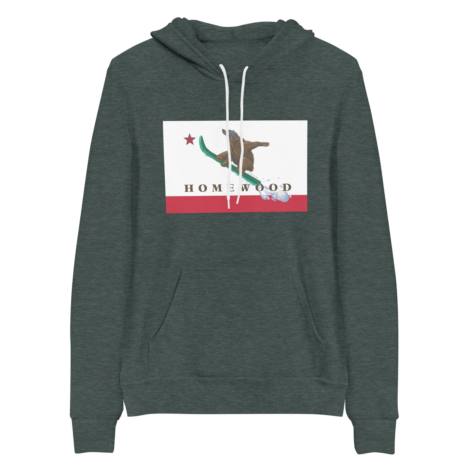 Homewood CA Flag Snowboard Hoodie