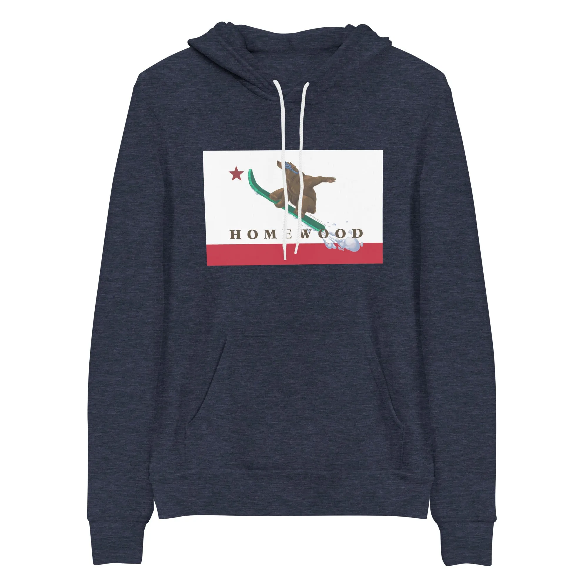 Homewood CA Flag Snowboard Hoodie