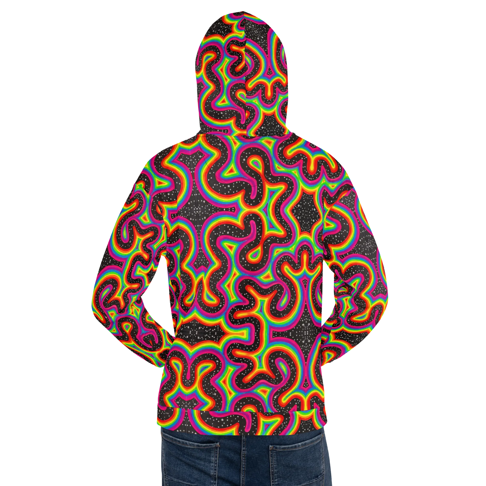 Hooded Sweatshirt- "Rainbow Rovd" Design