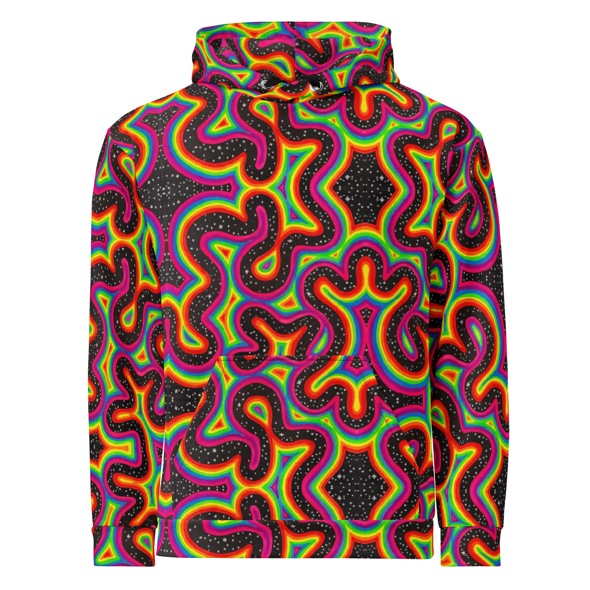 Hooded Sweatshirt- "Rainbow Rovd" Design
