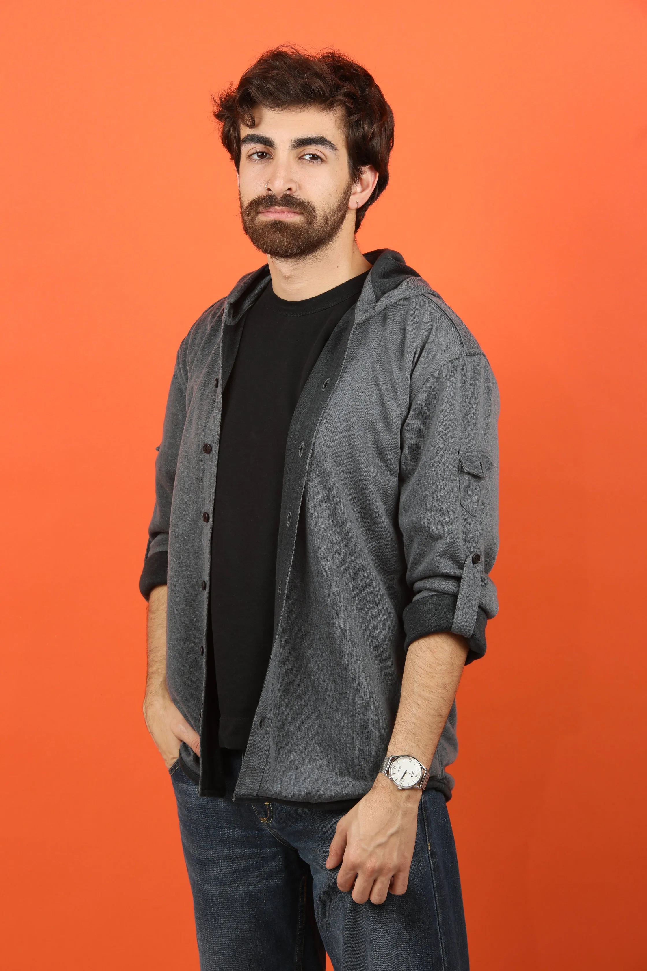 Hoodie Shirt - Light Grey