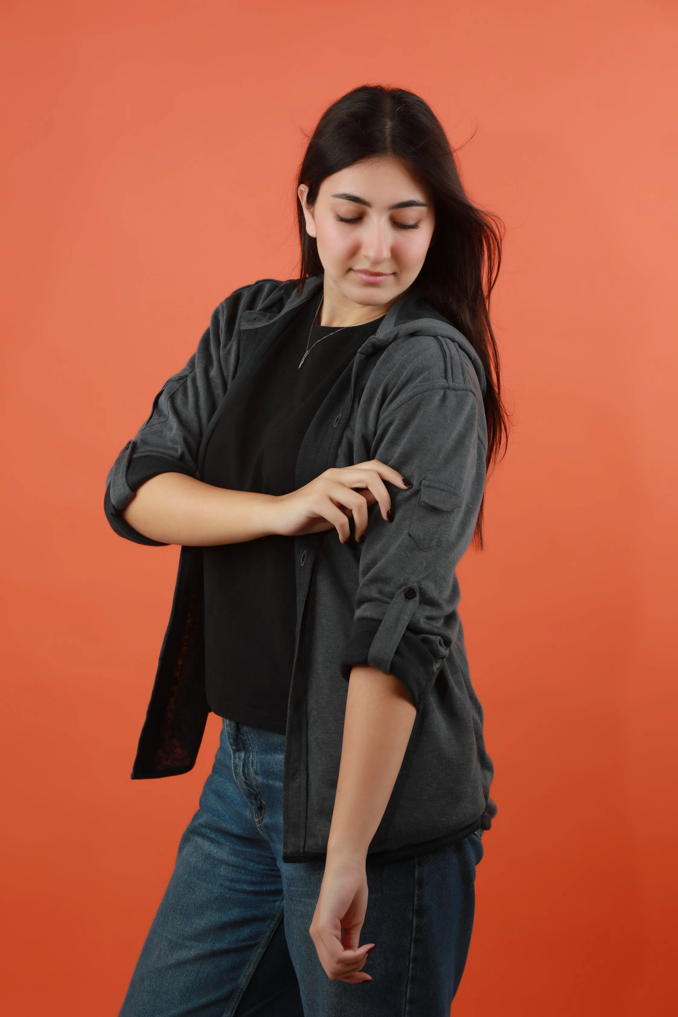 Hoodie Shirt - Light Grey
