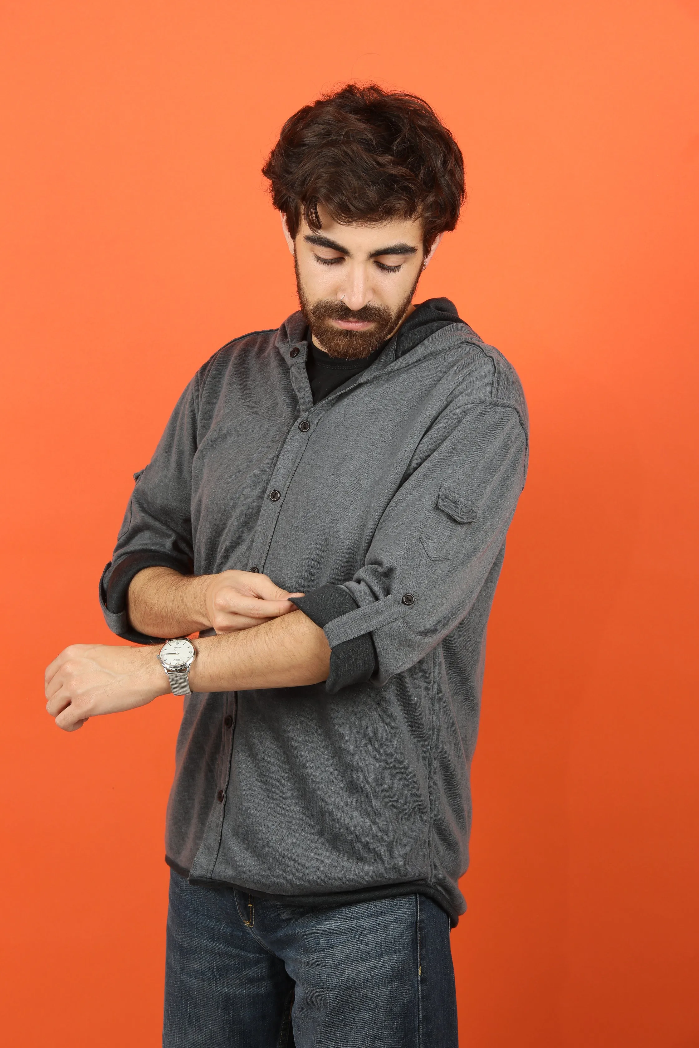Hoodie Shirt - Light Grey