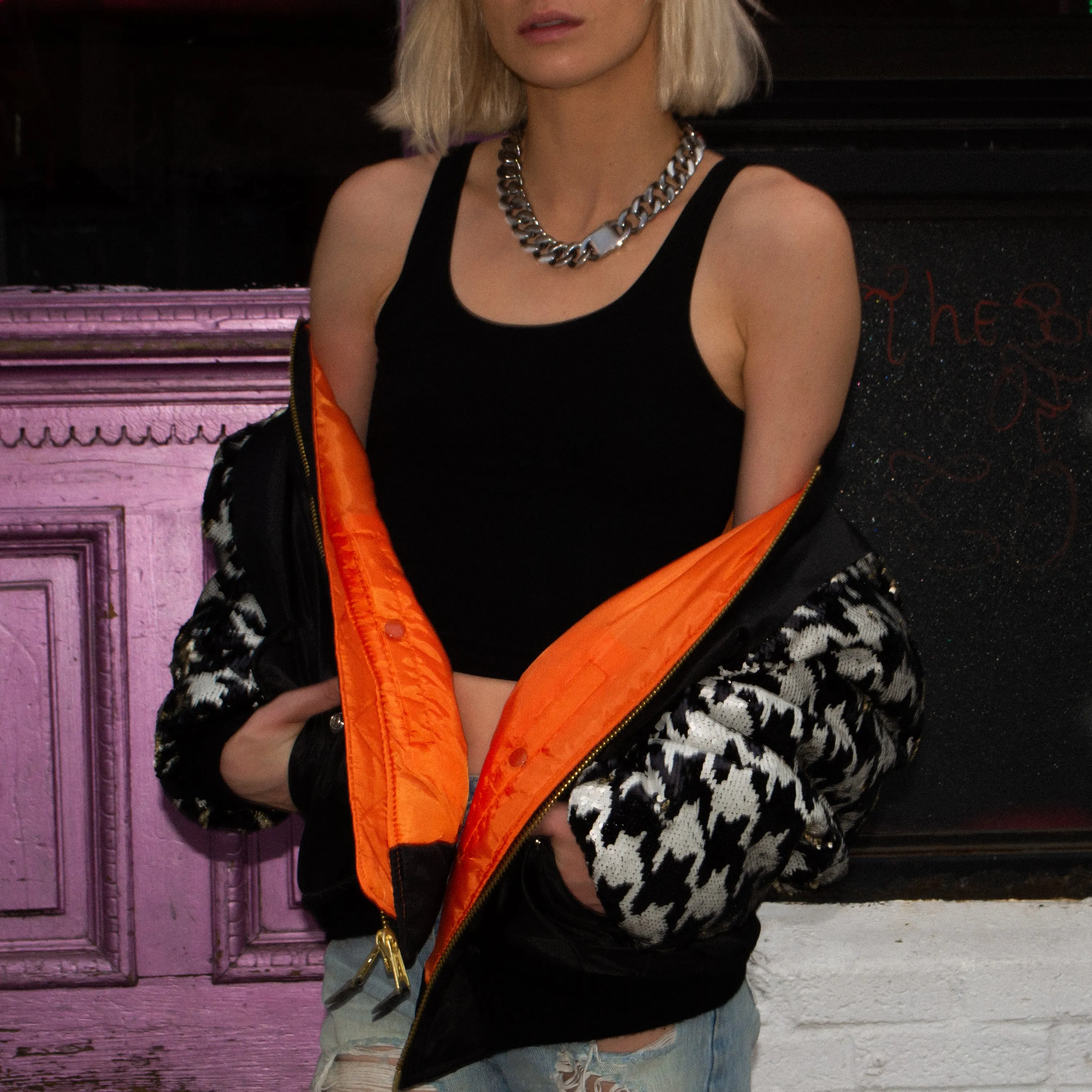 Houndstooth Bomber