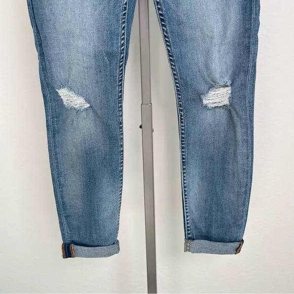 Hudson Harkin Super Skinny Cuffed Distressed Jeans Size 28