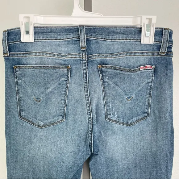Hudson Harkin Super Skinny Cuffed Distressed Jeans Size 28