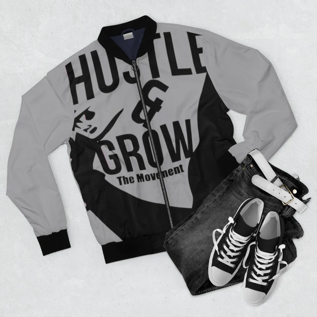Hustle & Grow Bomber Jacket (Gray)