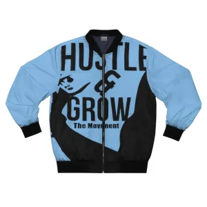 Hustle & Grow Bomber Jacket (Light Blue)