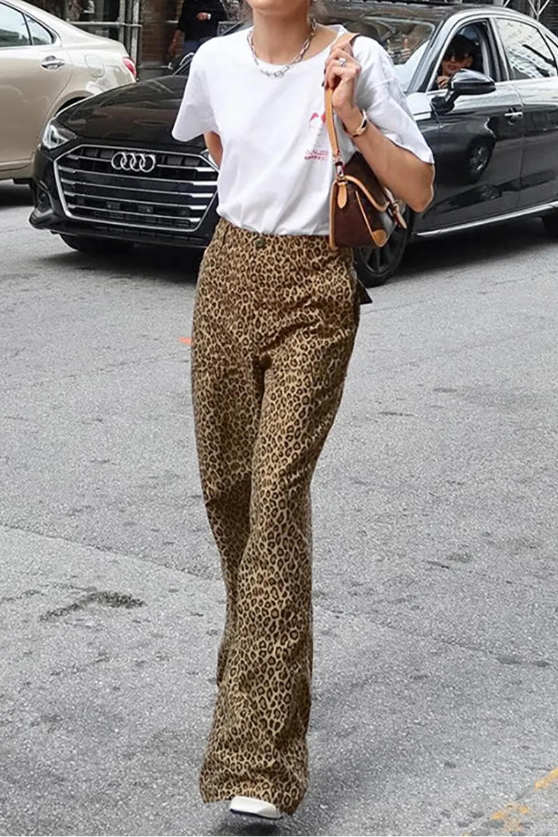 HWT1086 Feline Fierce Wide-Leg Pants