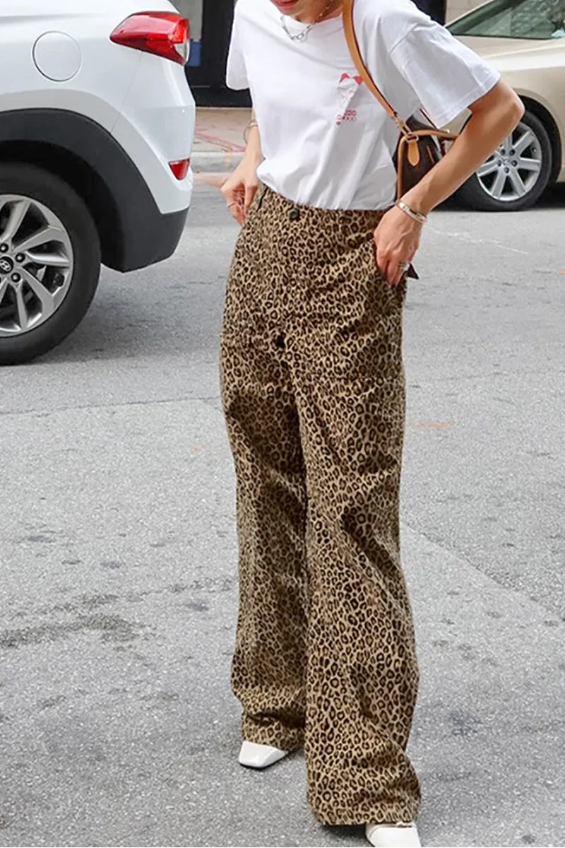 HWT1086 Feline Fierce Wide-Leg Pants