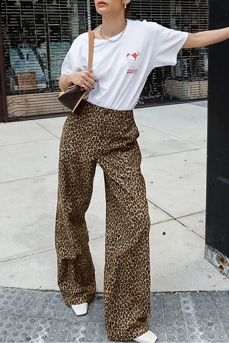 HWT1086 Feline Fierce Wide-Leg Pants
