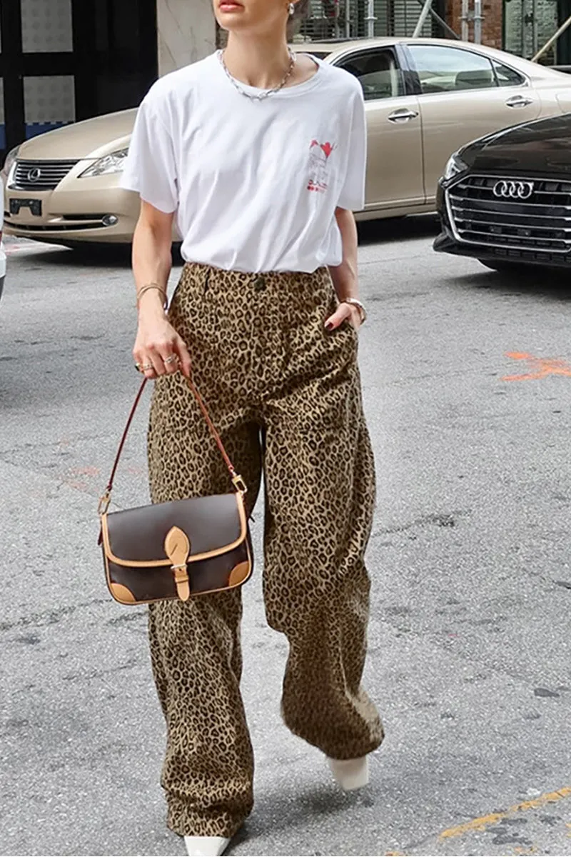 HWT1086 Feline Fierce Wide-Leg Pants