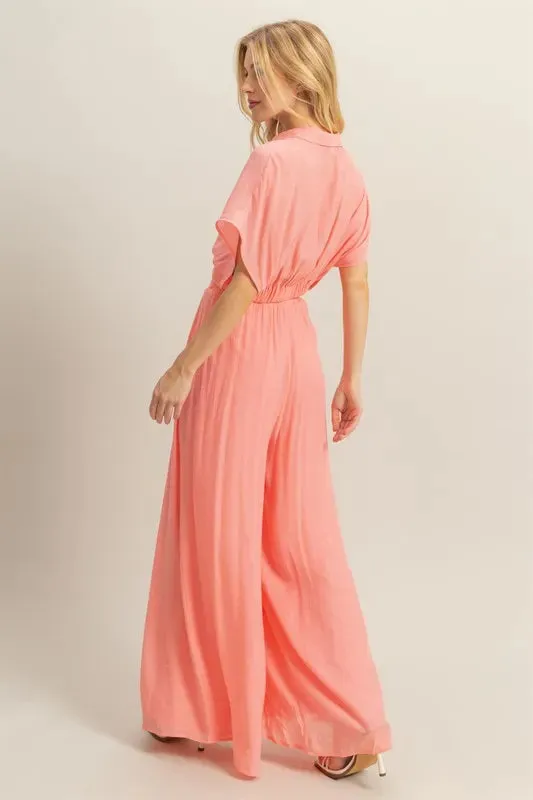 HYFVE Kimono Sleeve Crop Top and Wide Leg Pants Set