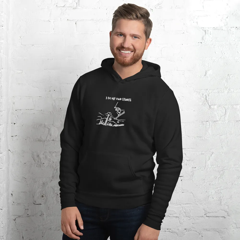 I Do My Own Stunts Embroiderd Men's Light hoodie