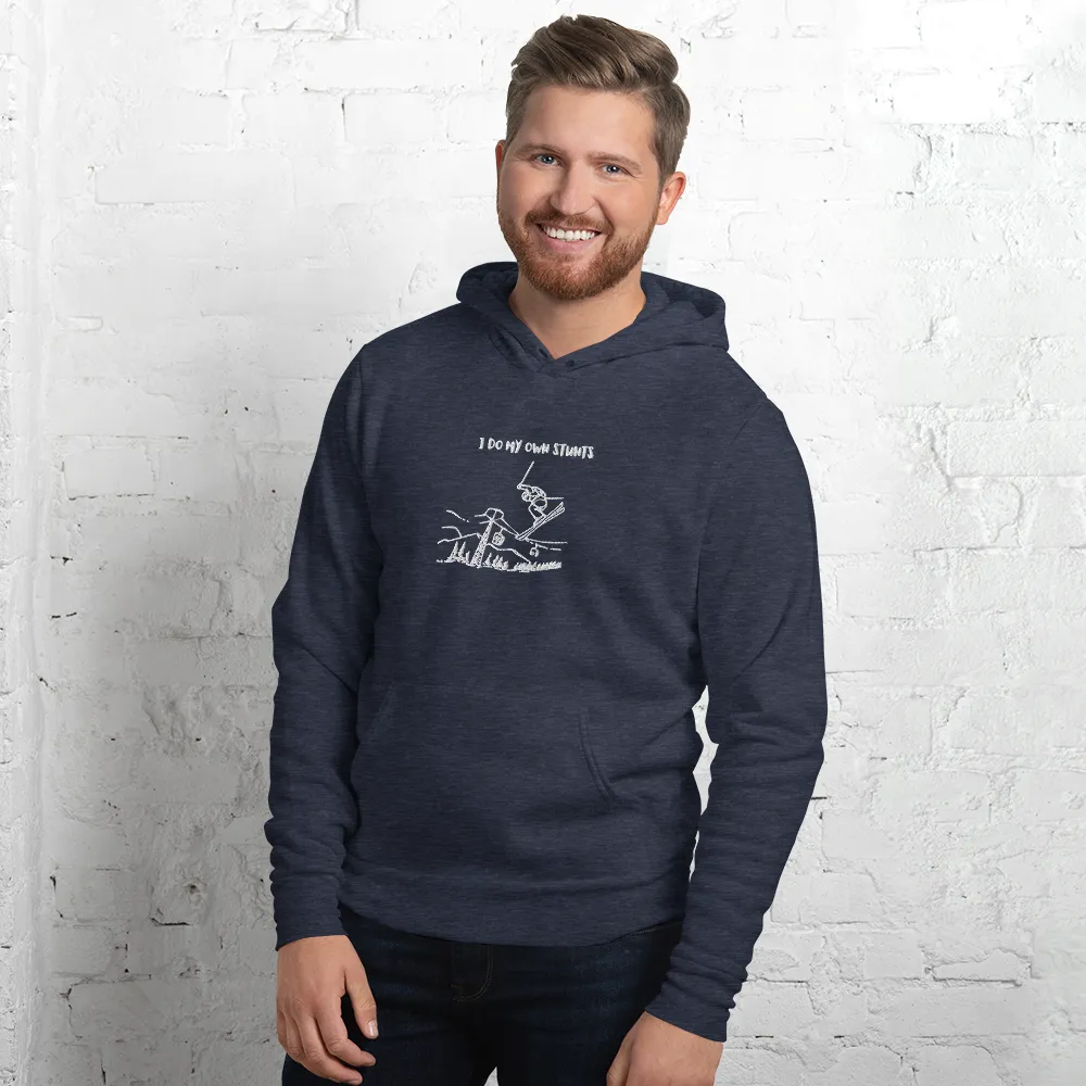 I Do My Own Stunts Embroiderd Men's Light hoodie