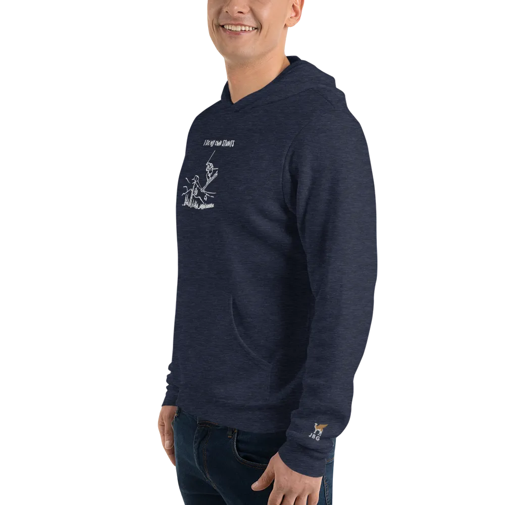 I Do My Own Stunts Embroiderd Men's Light hoodie