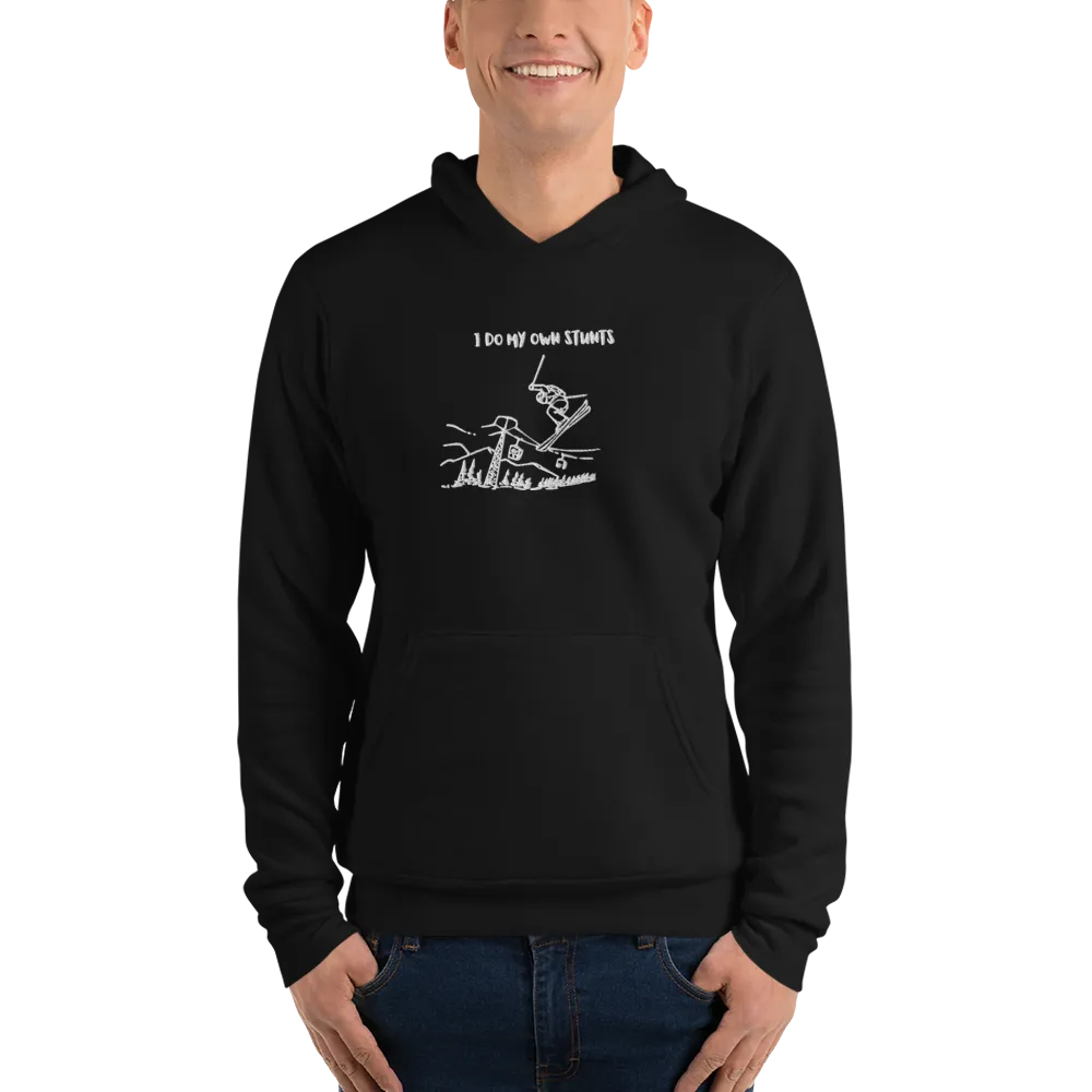 I Do My Own Stunts Embroiderd Men's Light hoodie