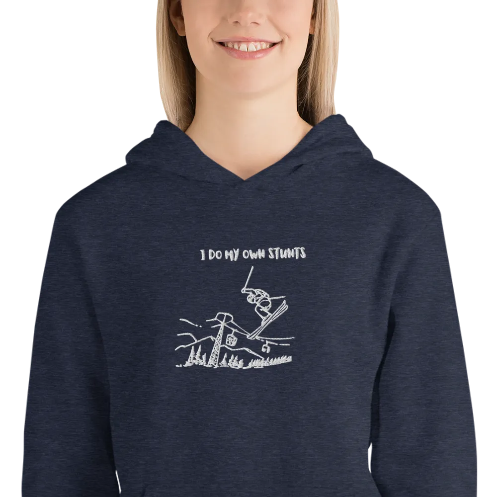 I Do My Own Stunts Embroiderd Men's Light hoodie