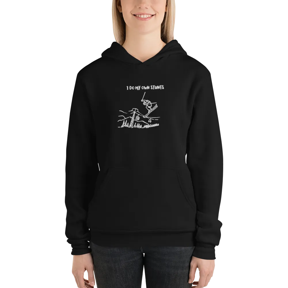 I Do My Own Stunts Embroiderd Men's Light hoodie