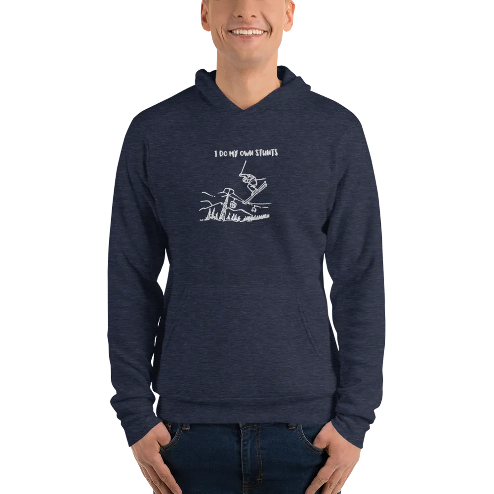 I Do My Own Stunts Embroiderd Men's Light hoodie