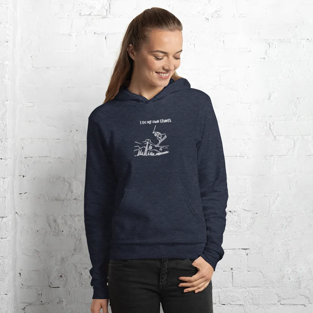 I Do My Own Stunts Embroiderd Men's Light hoodie