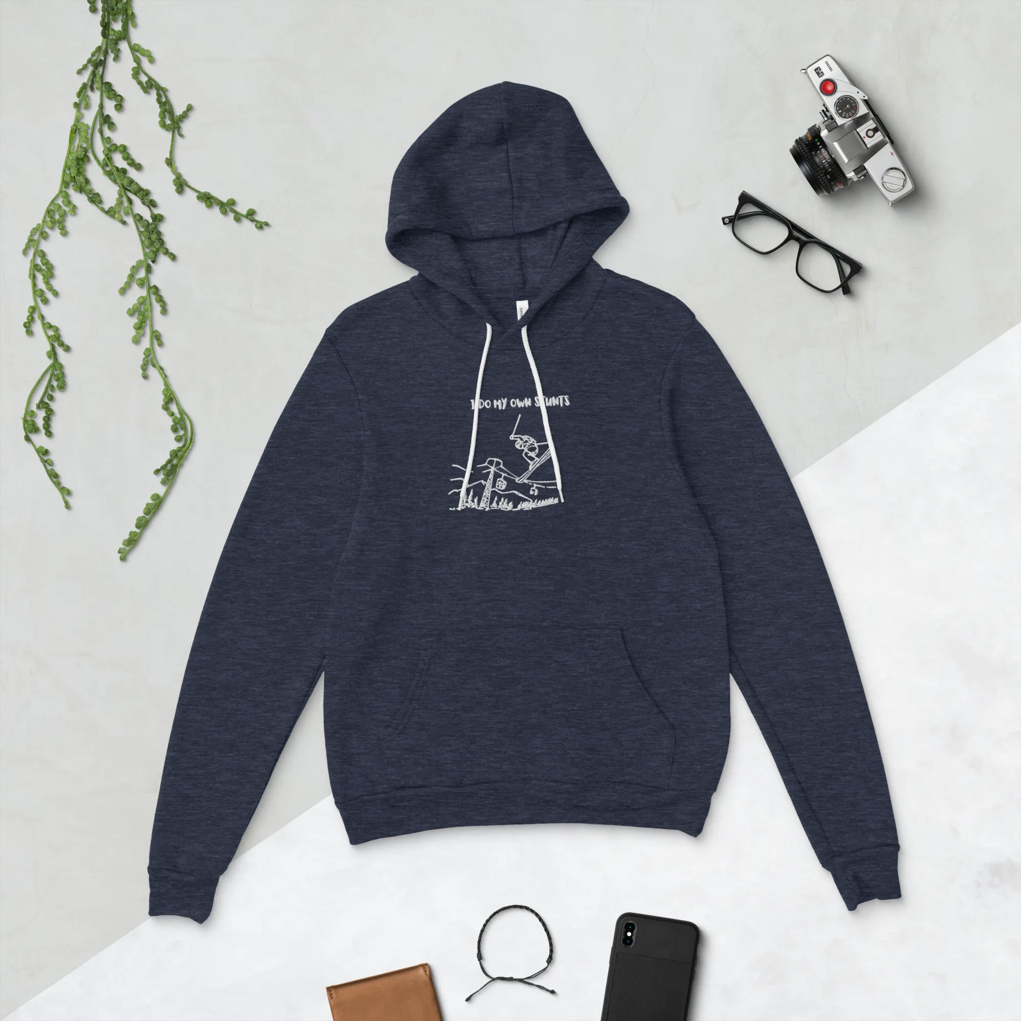 I Do My Own Stunts Embroiderd Men's Light hoodie