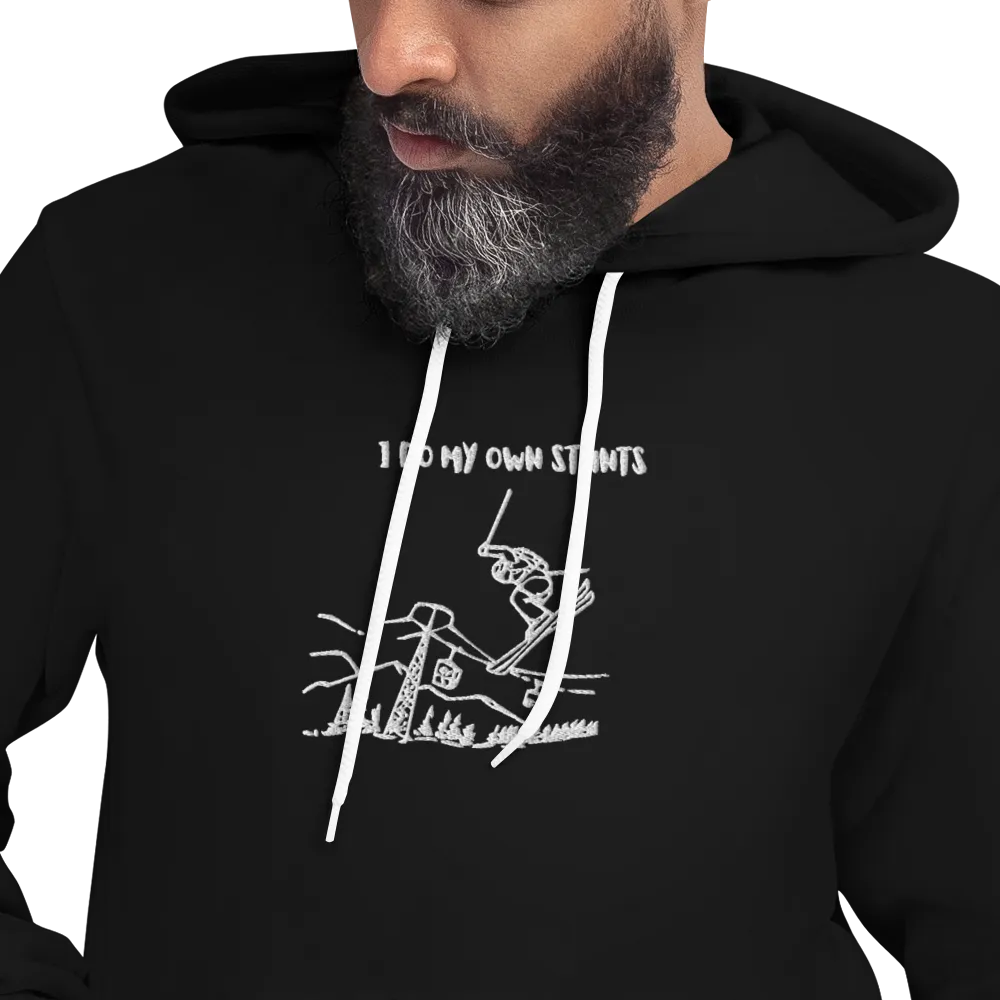 I Do My Own Stunts Embroiderd Men's Light hoodie