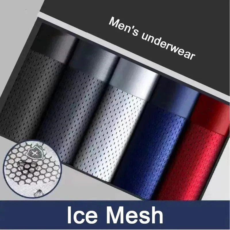 Ice Silk Mesh Boxer Shorts