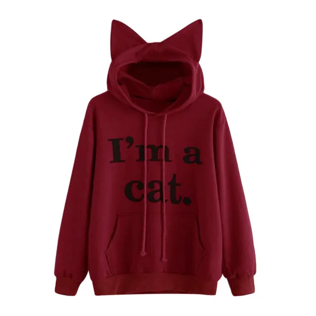 I'm a Cat Long Sleeve Hoodie